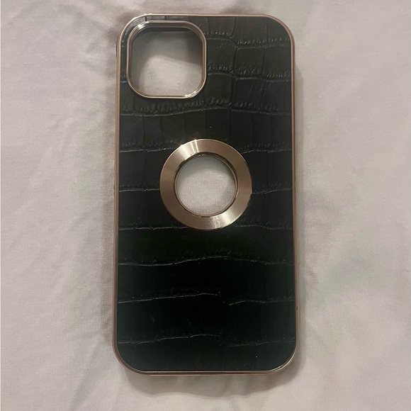 Black & Gold iPhone 13 Phone Case - Picture 1 of 10